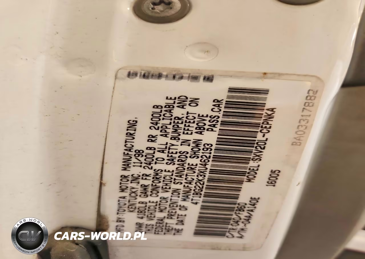 1999 Toyota Camry Le VIN:4T1BG22K3XU462193 - 12