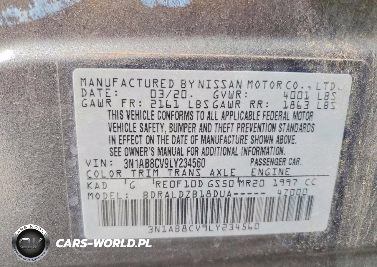 2020 Nissan Sentra Sv VIN:3N1AB8CV9LY234560 - 12