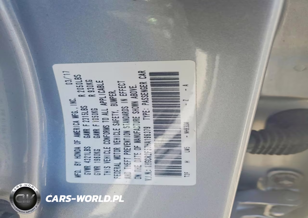 2017 Honda Accord Sport VIN:1HGCR2F57HA196379 - 13