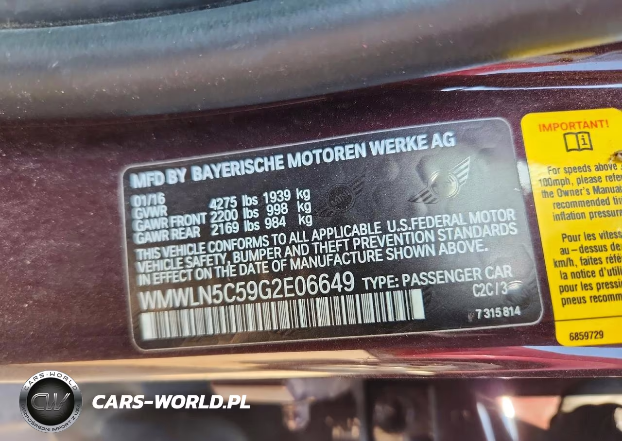 2016 Mini Cooper Clubman VIN:WMWLN5C59G2E06649 - 12