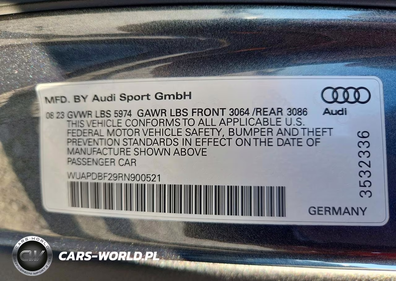 2024 Audi Rs7 VIN:WUAPDBF29RN900521 - 13