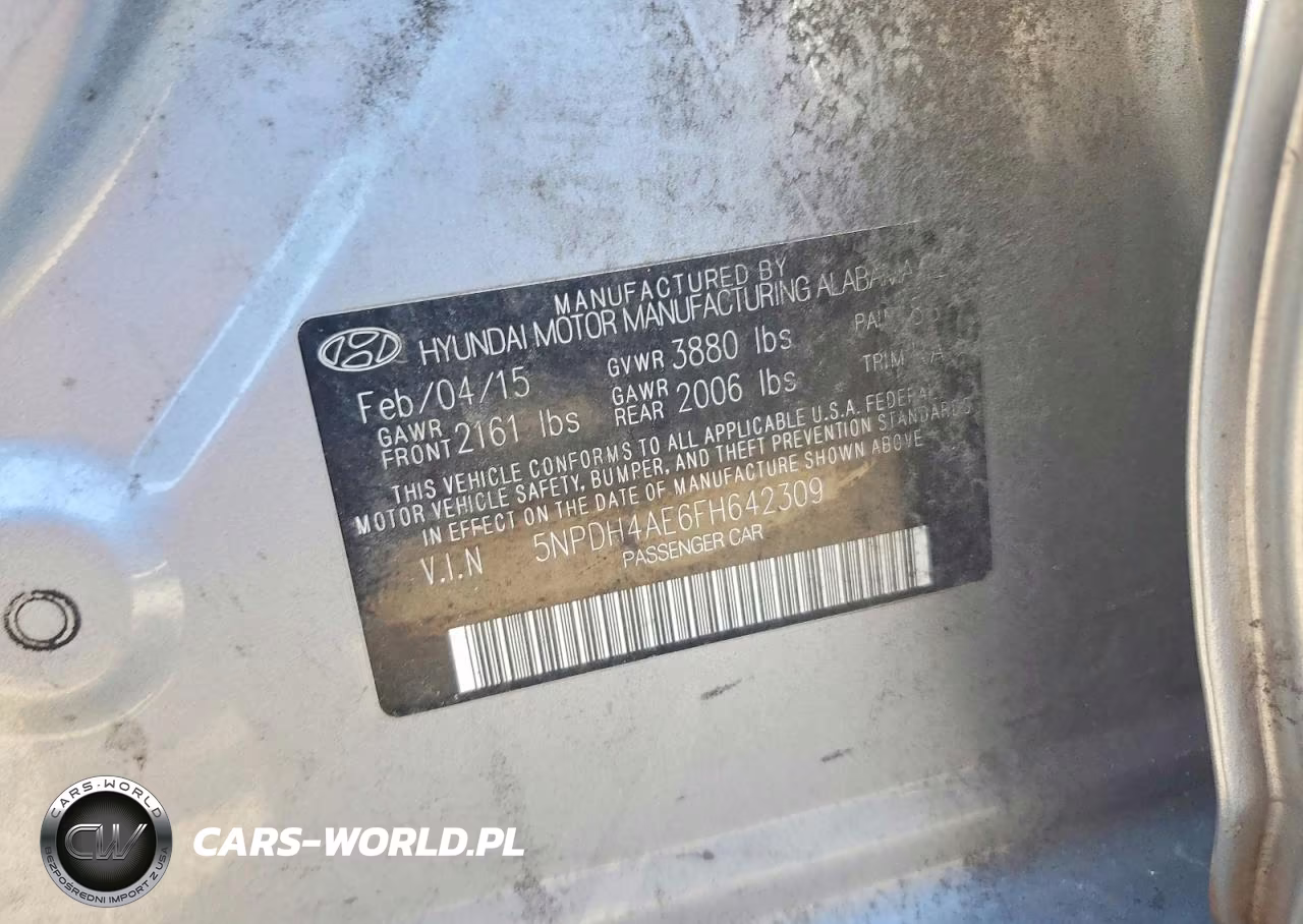 2015 Hyundai Elantra Se VIN:5NPDH4AE6FH642309 - 12
