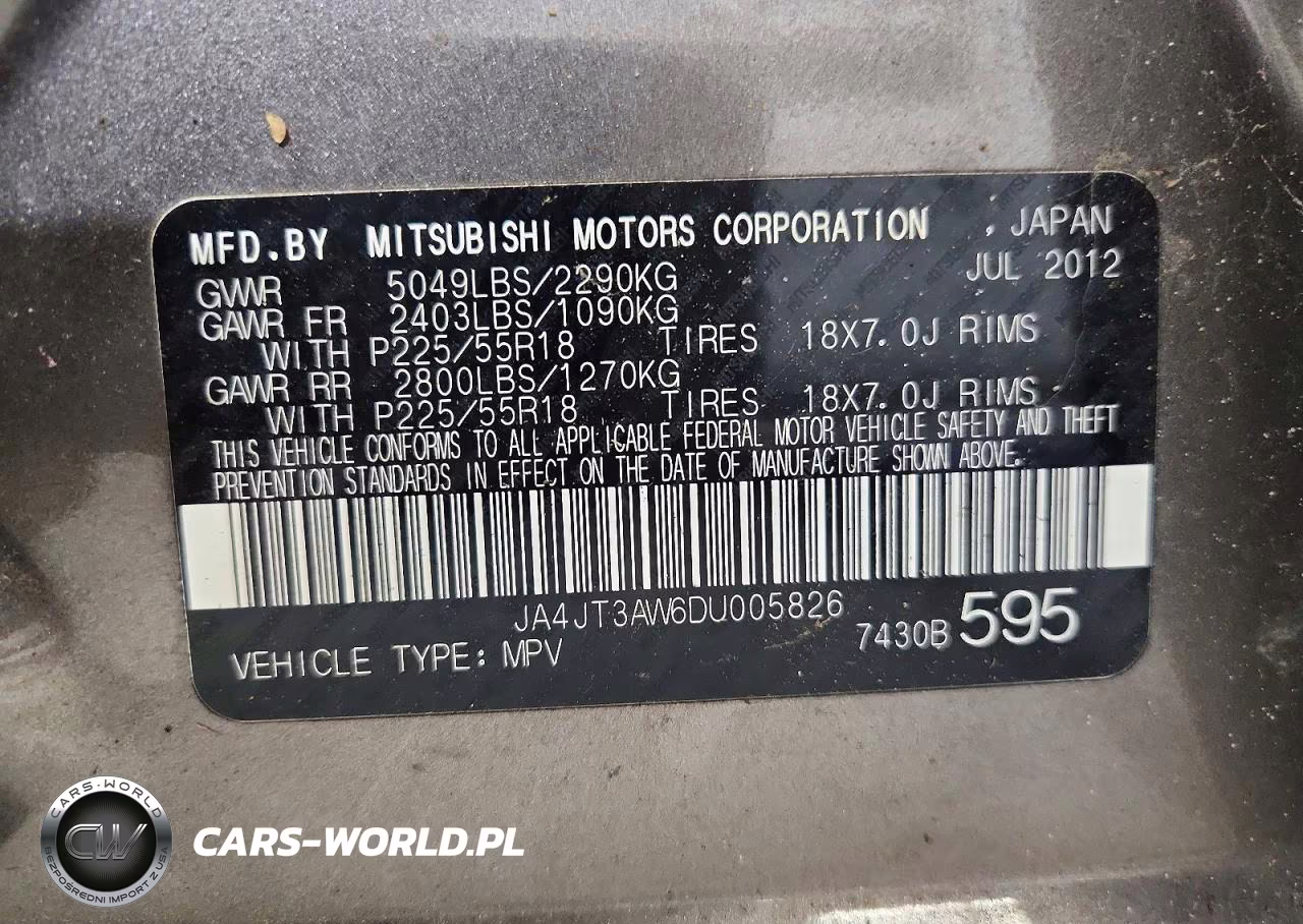 2013 Mitsubishi Outlander Se VIN:JA4JT3AW6DU005826 - 13
