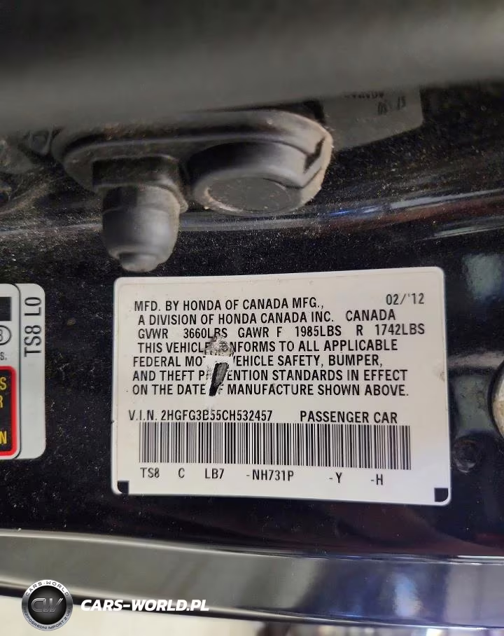 2012 Honda Civic Lx VIN:2HGFG3B55CH532457 - 12