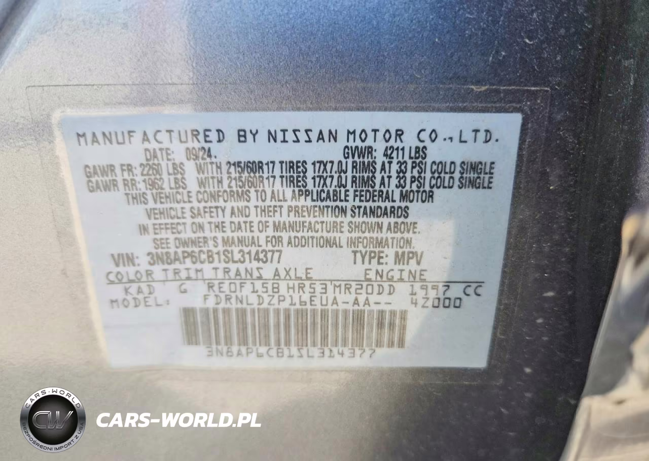 2025 Nissan Kicks Sv VIN:3N8AP6CB1SL314377 - 13