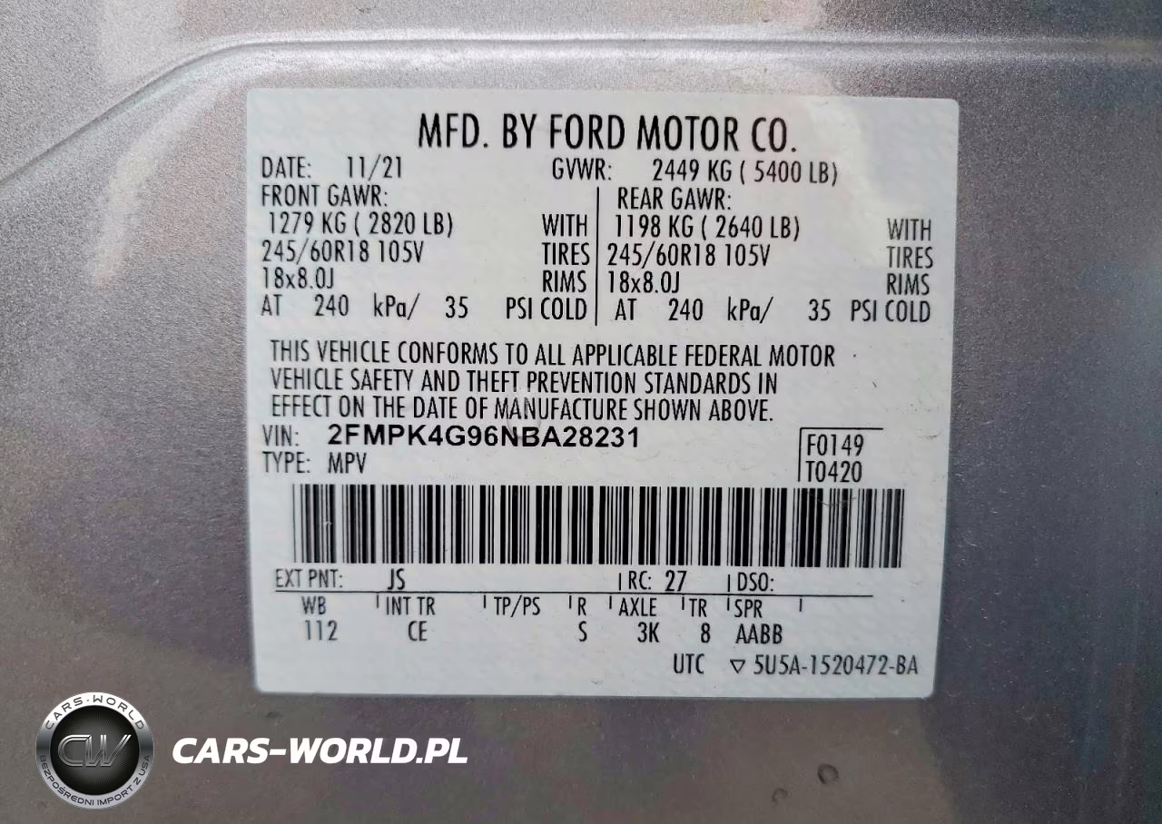 2022 Ford Edge Se VIN:2FMPK4G96NBA28231 - 13
