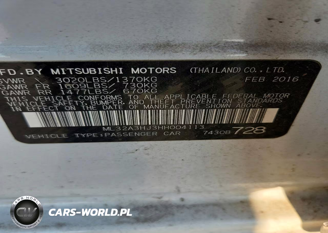 2017 Mitsubishi Mirage Es VIN:ML32A3HJ3HH004113 - 13