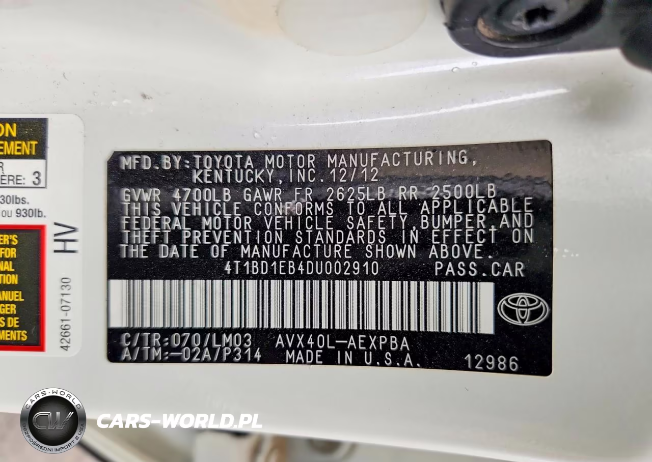 2013 Toyota Avalon Hybrid Limited VIN:4T1BD1EB4DU002910 - 12