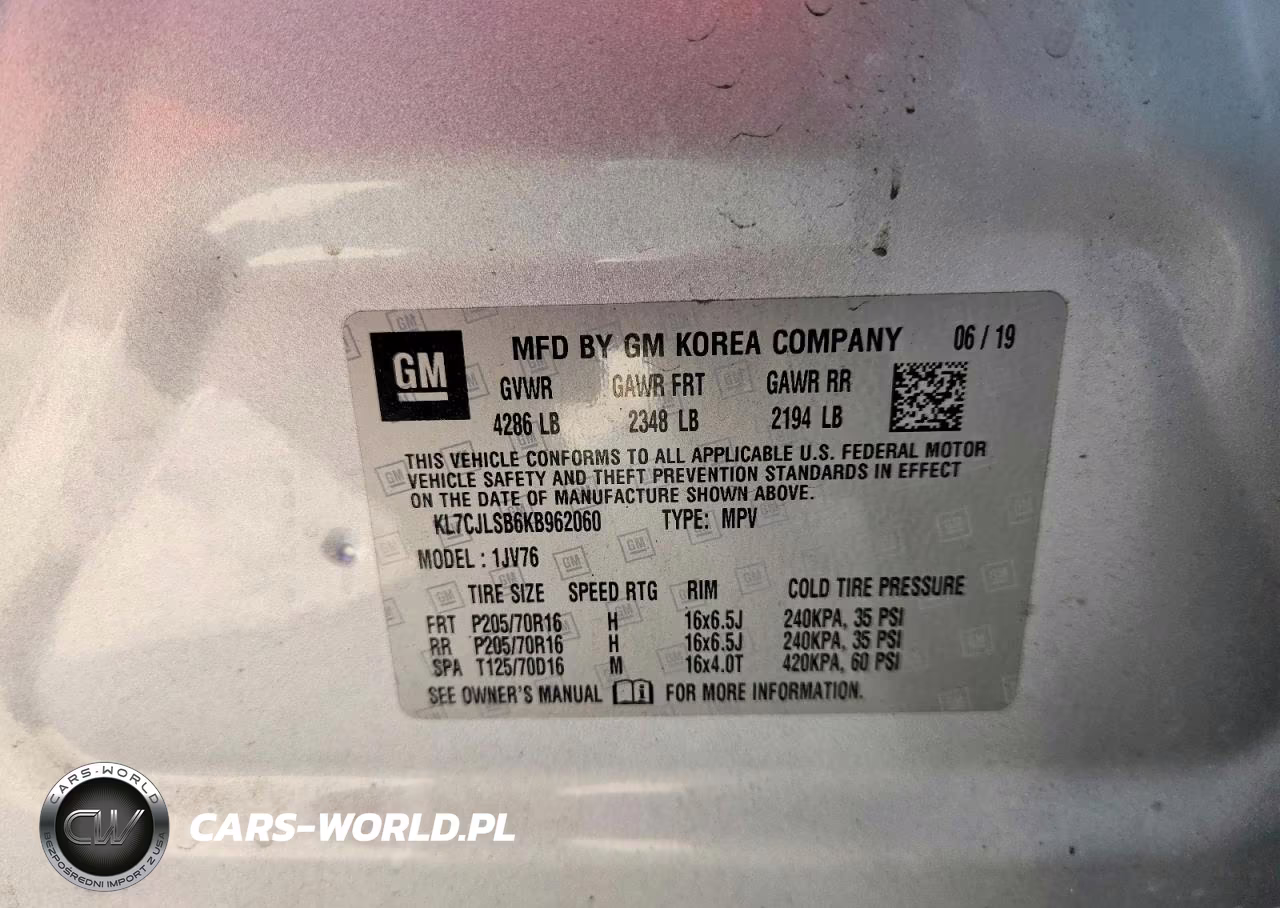 2019 Chevrolet Trax 1Lt VIN:KL7CJLSB6KB962060 - 13