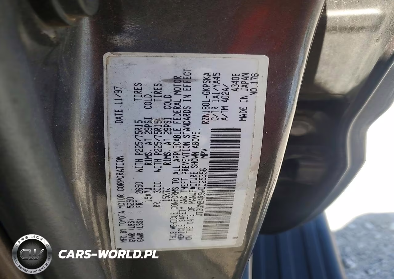 1998 Toyota 4Runner Base VIN:JT3GM84R9W0025356 - 13