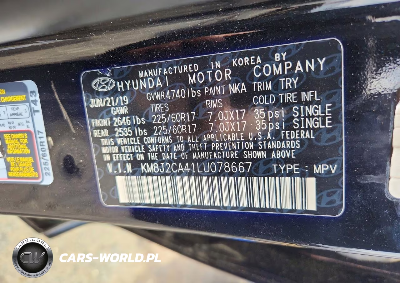 2020 Hyundai Tucson Se VIN:KM8J2CA41LU078667 - 13