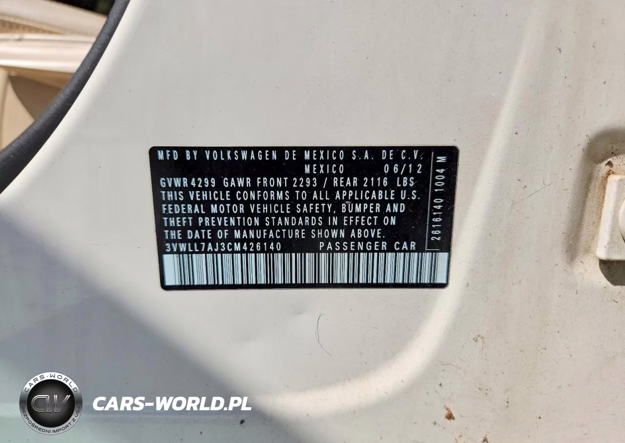 2012 Volkswagen Jetta Tdi VIN:3VWLL7AJ3CM426140 - 12