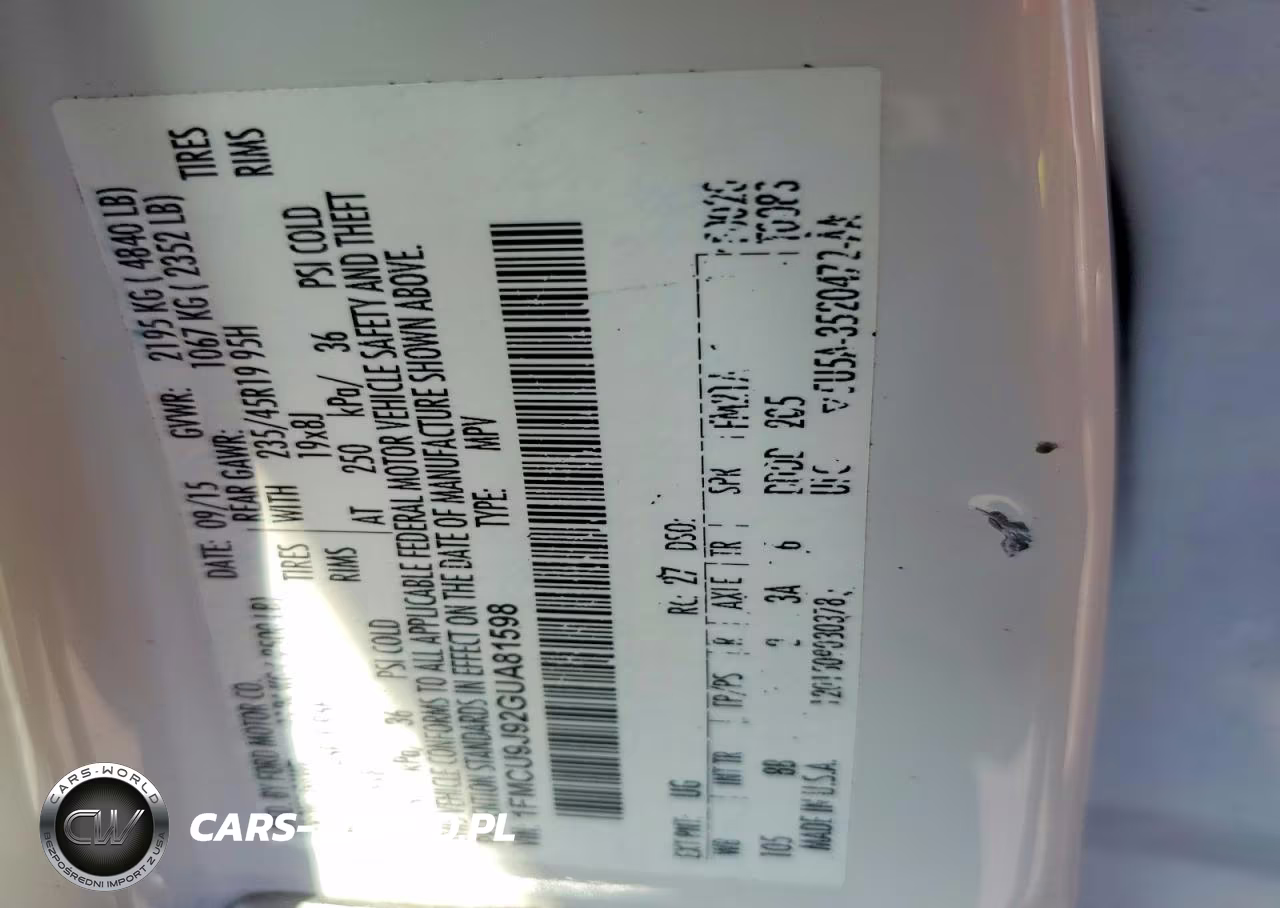 2016 Ford Escape Titanium VIN:1FMCU9J92GUA81598 - 13