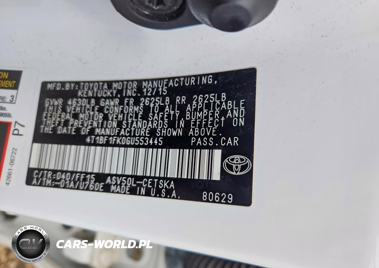 2016 Toyota Camry Se VIN:4T1BF1FK0GU553445 - 12