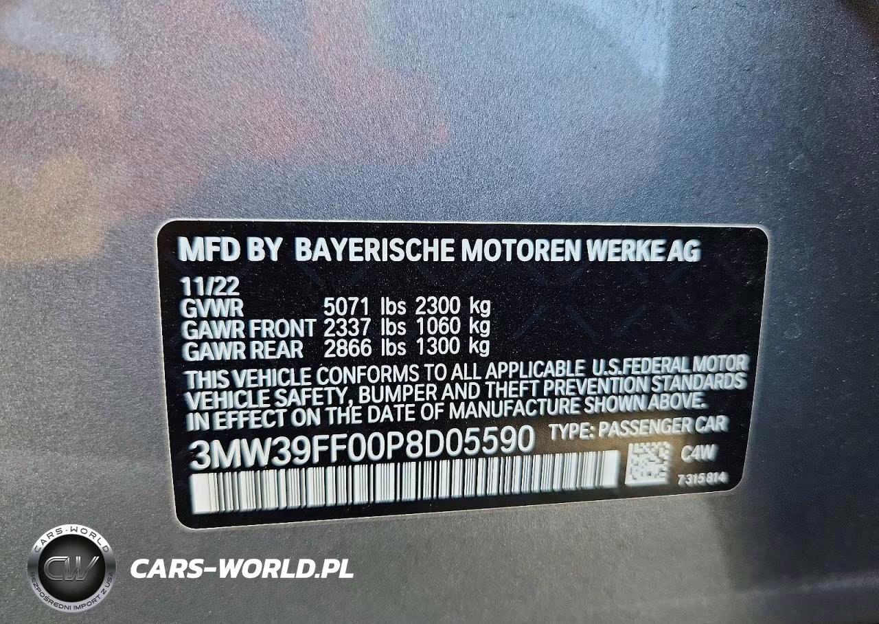 2023 BMW 330E VIN:3MW39FF00P8D05590 - 12