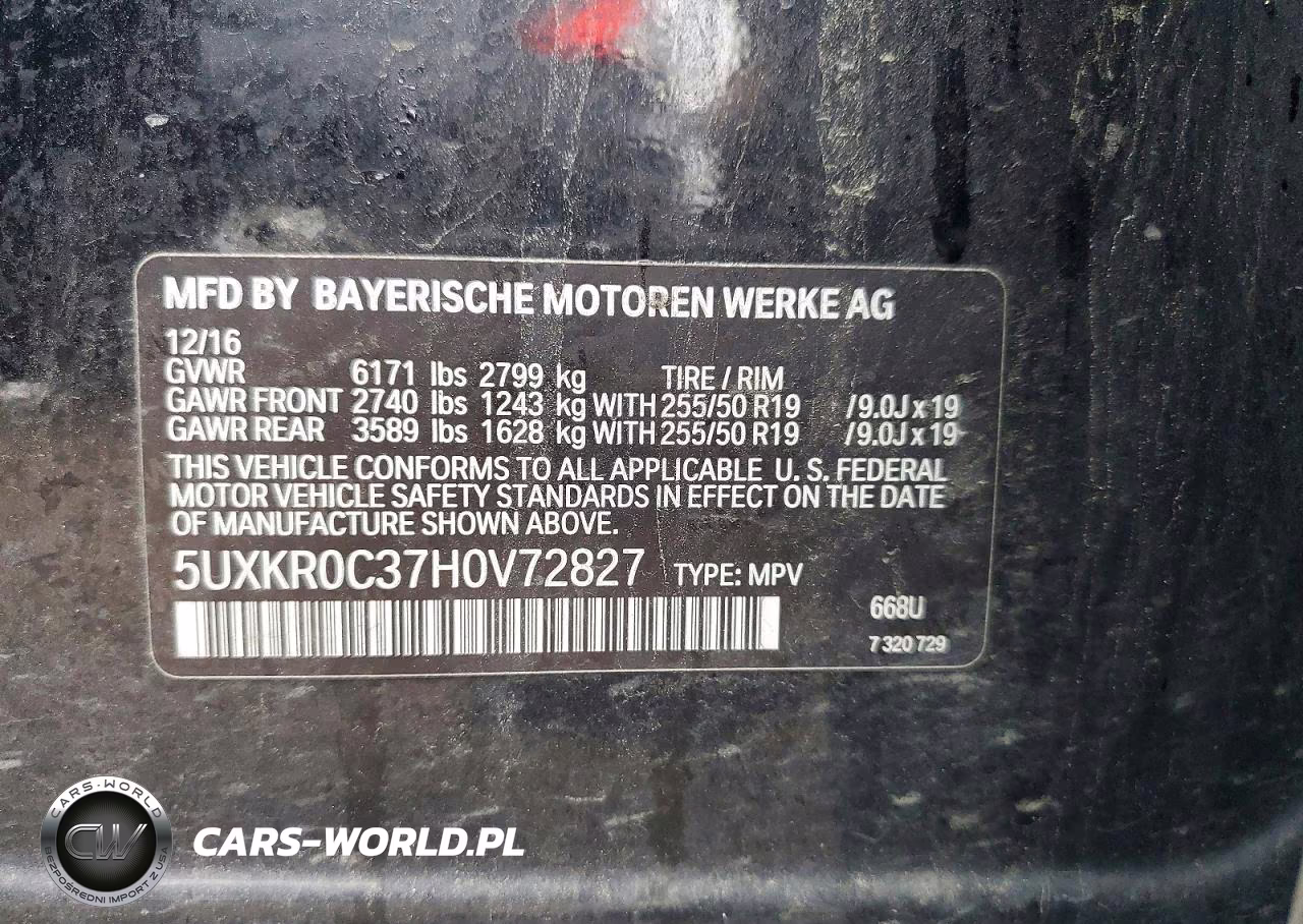 2017 BMW X5 xDrive35I VIN:5UXKR0C37H0V72827 - 13