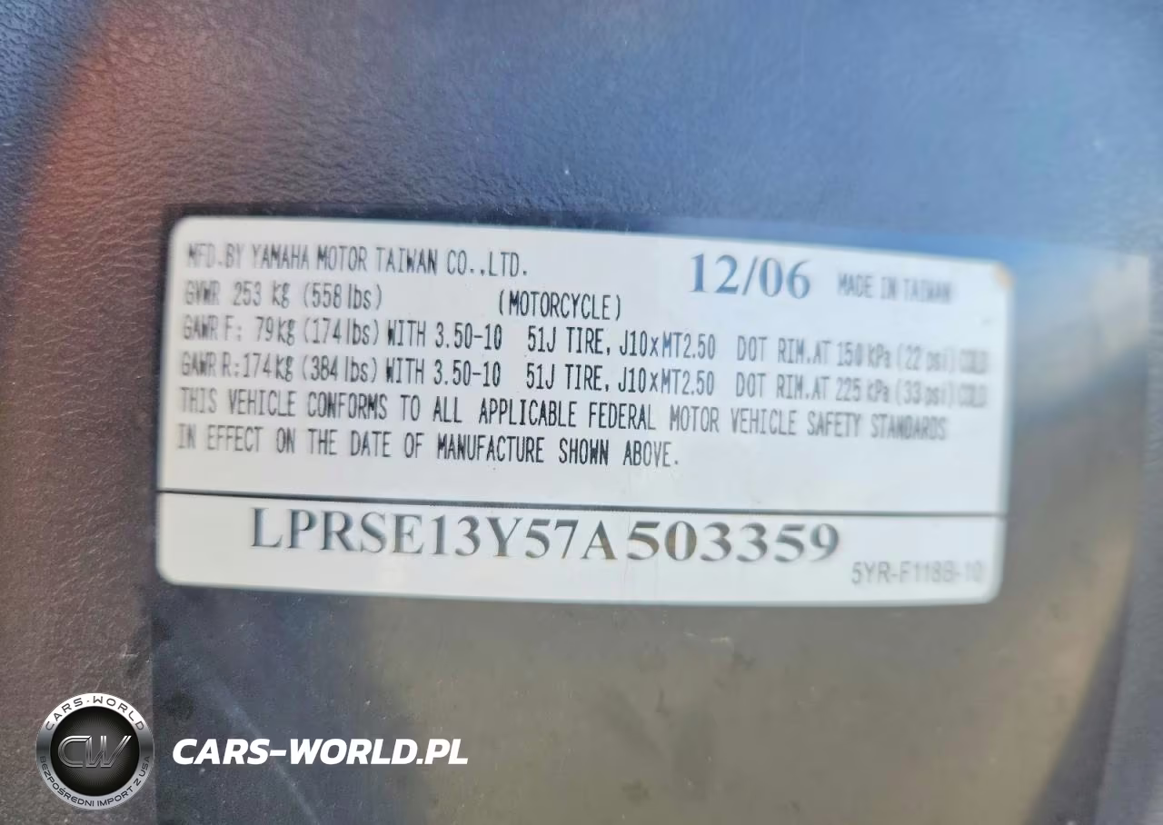 2007 Yamaha Yj125 VIN:LPRSE13Y57A503359 - 9