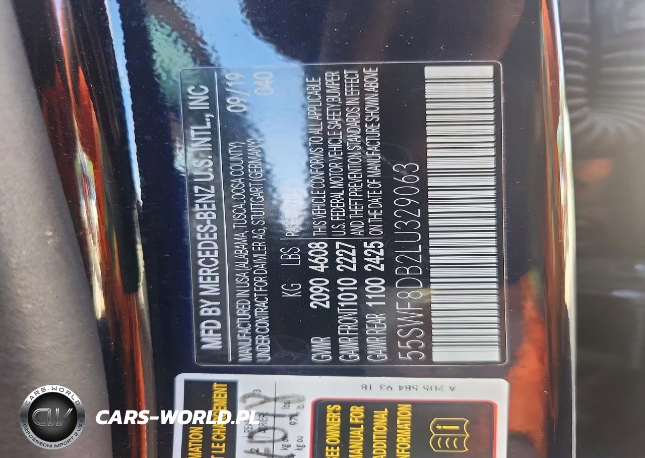 2020 Mercedes-Benz C 300 VIN:55SWF8DB2LU329063 - 12