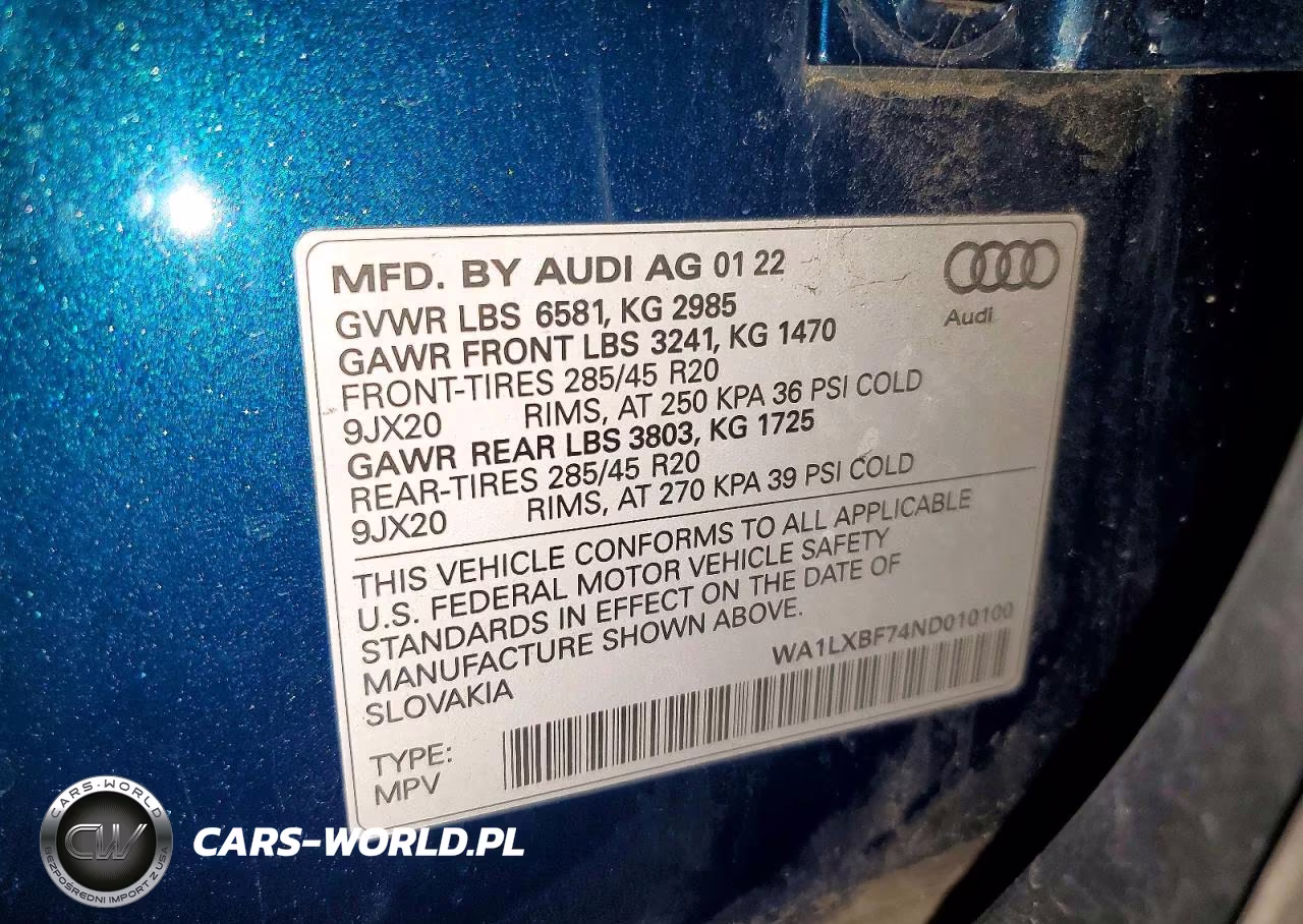2022 Audi Q7 VIN:WA1LXBF74ND010100 - 14