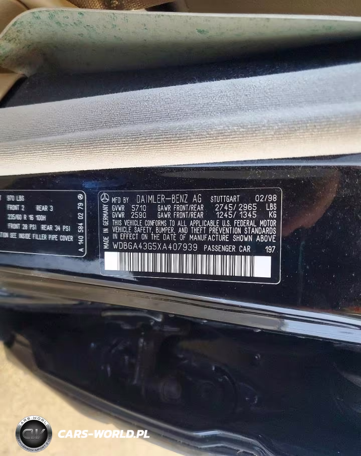 1999 Mercedes-Benz S 420 VIN:WDBGA43G5XA407939 - 12