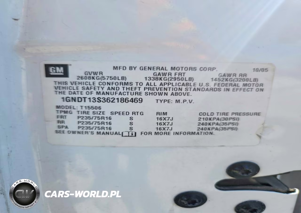 2006 Chevrolet Trailblazer Ls VIN:1GNDT13S362186469 - 13