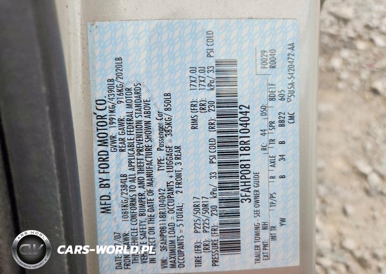 2008 Ford Fusion Sel VIN:3FAHP08118R104042 - 12