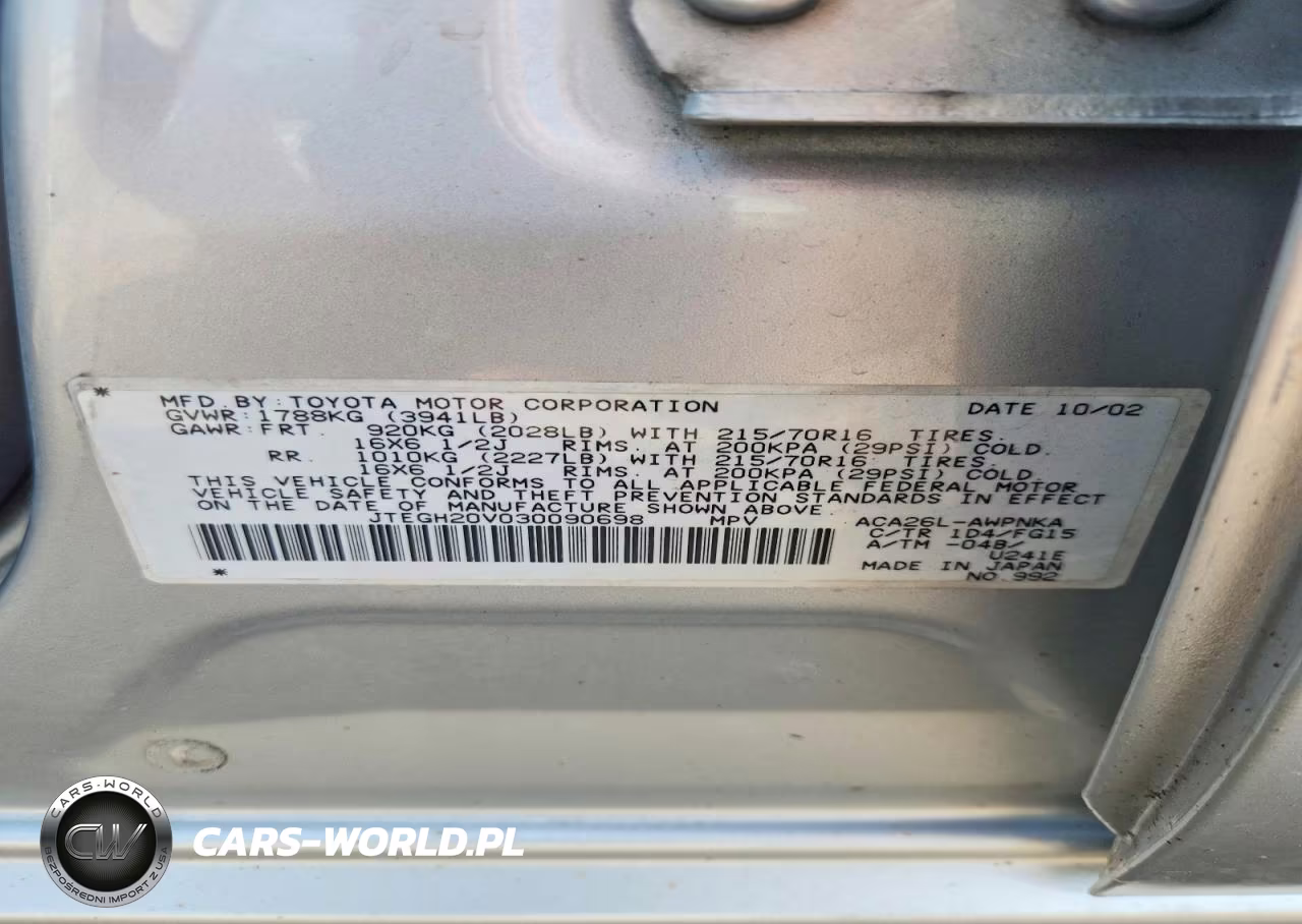 2003 Toyota Rav4 Base VIN:JTEGH20V030090698 - 13