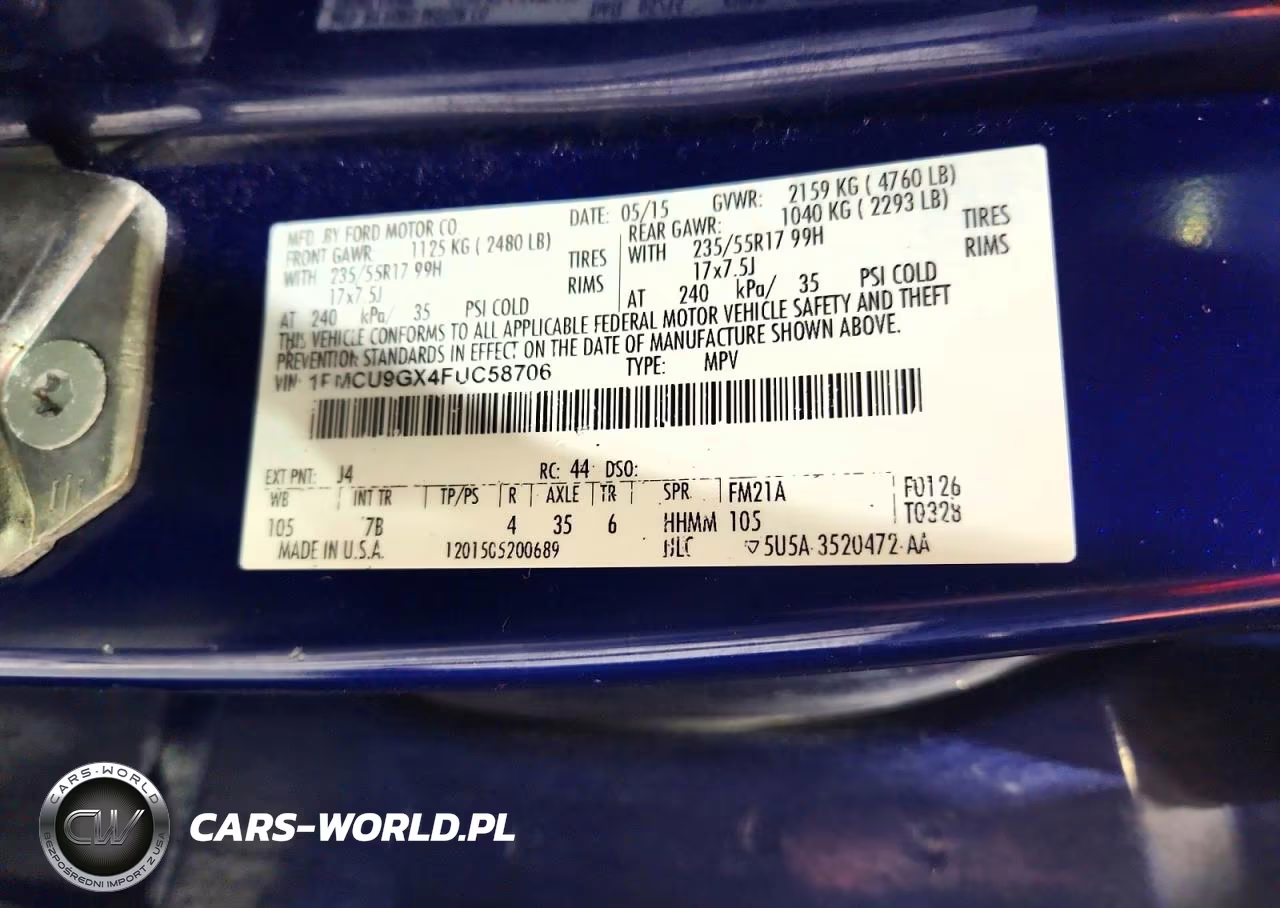 2015 Ford Escape Se VIN:1FMCU9GX4FUC58706 - 13