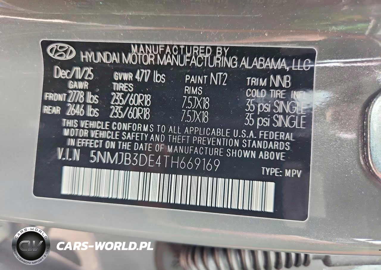 2026 Hyundai Tucson Sel VIN:5NMJB3DE4TH669169 - 13