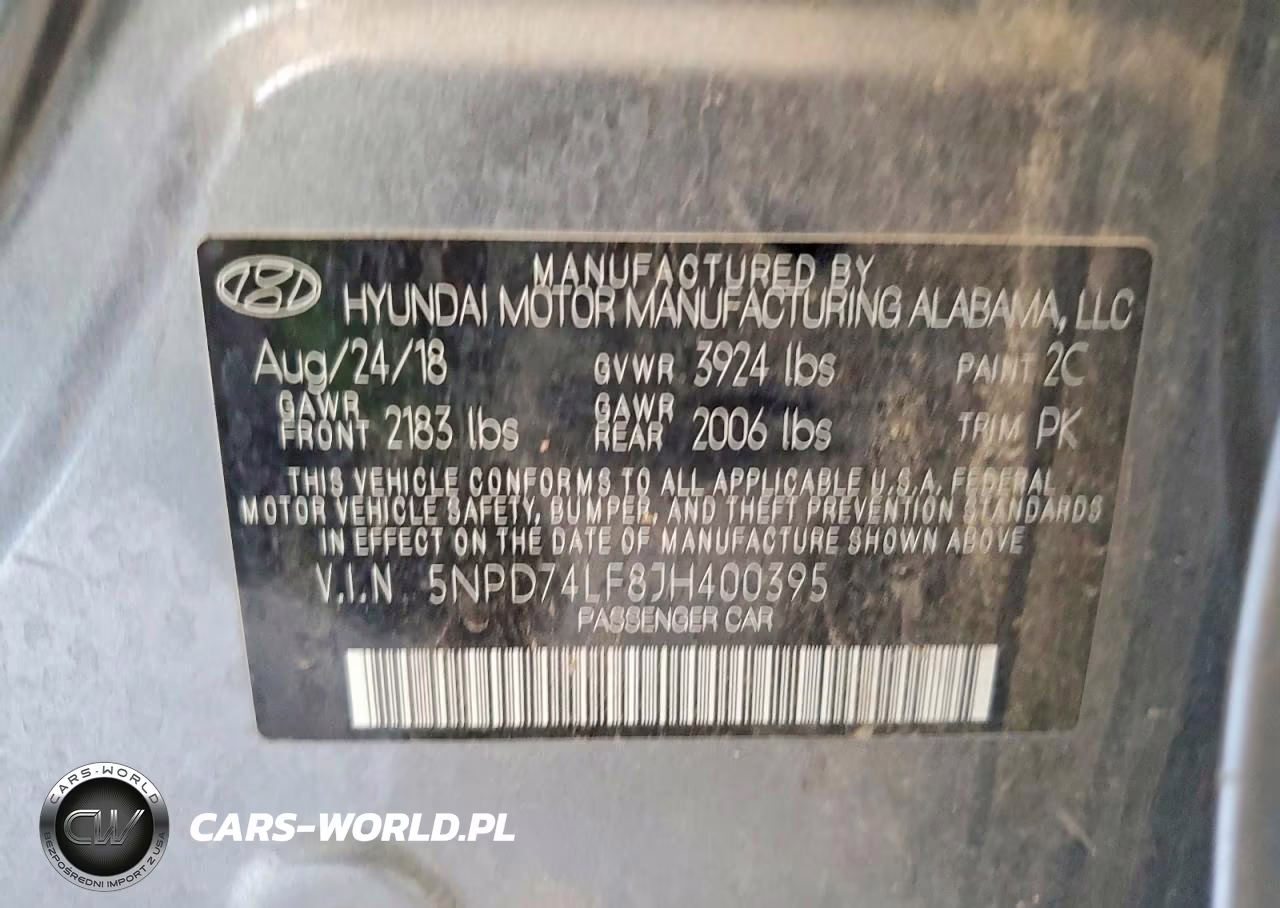 2018 Hyundai Elantra Se VIN:5NPD74LF8JH400395 - 12