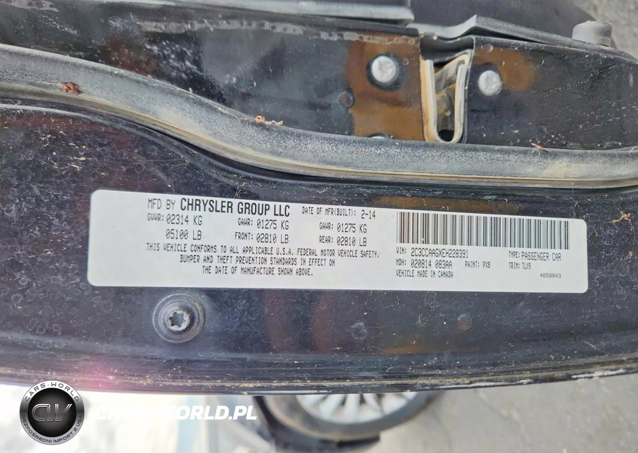 2014 Chrysler 300 VIN:2C3CCAAGXEH228391 - 12