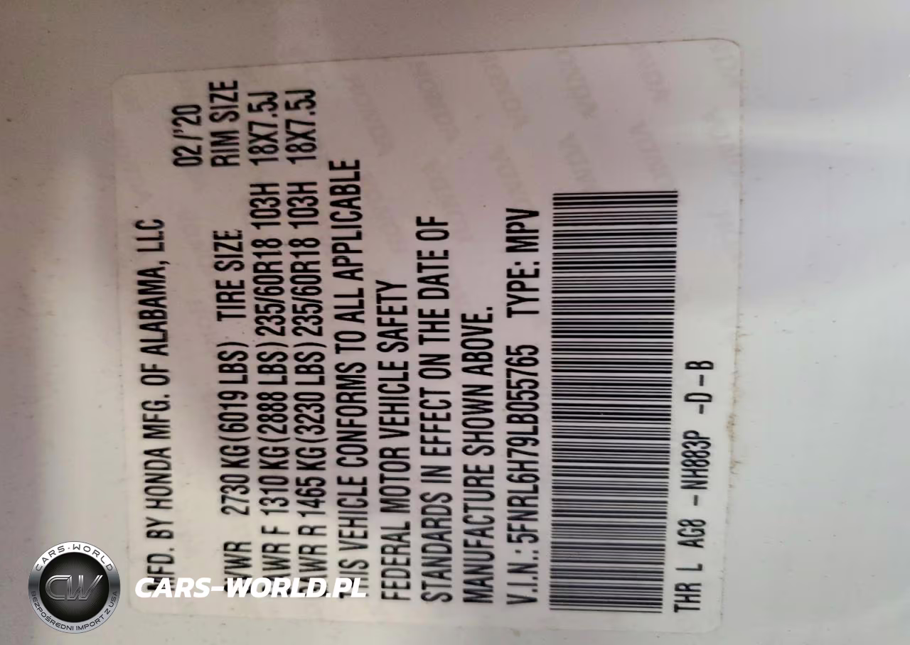 2020 Honda Odyssey Exl VIN:5FNRL6H79LB055765 - 13