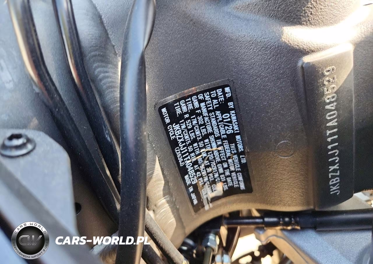 2026 Kawasaki Zx636 K VIN:JKBZXJJ11TA048529 - 9