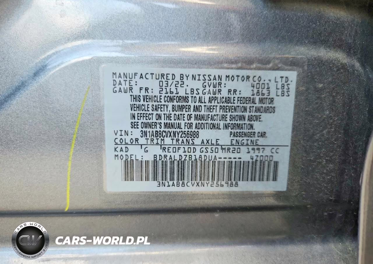 2022 Nissan Sentra Sv VIN:3N1AB8CVXNY256988 - 12