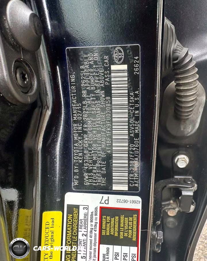 2015 Toyota Camry Se VIN:4T1BF1FK9FU030858 - 10