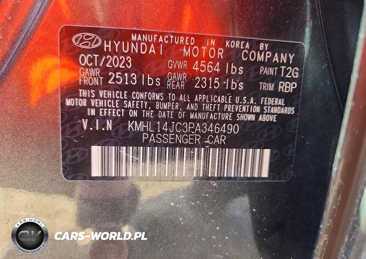 2023 Hyundai Sonata N Line VIN:KMHL14JC3PA346490 - 12