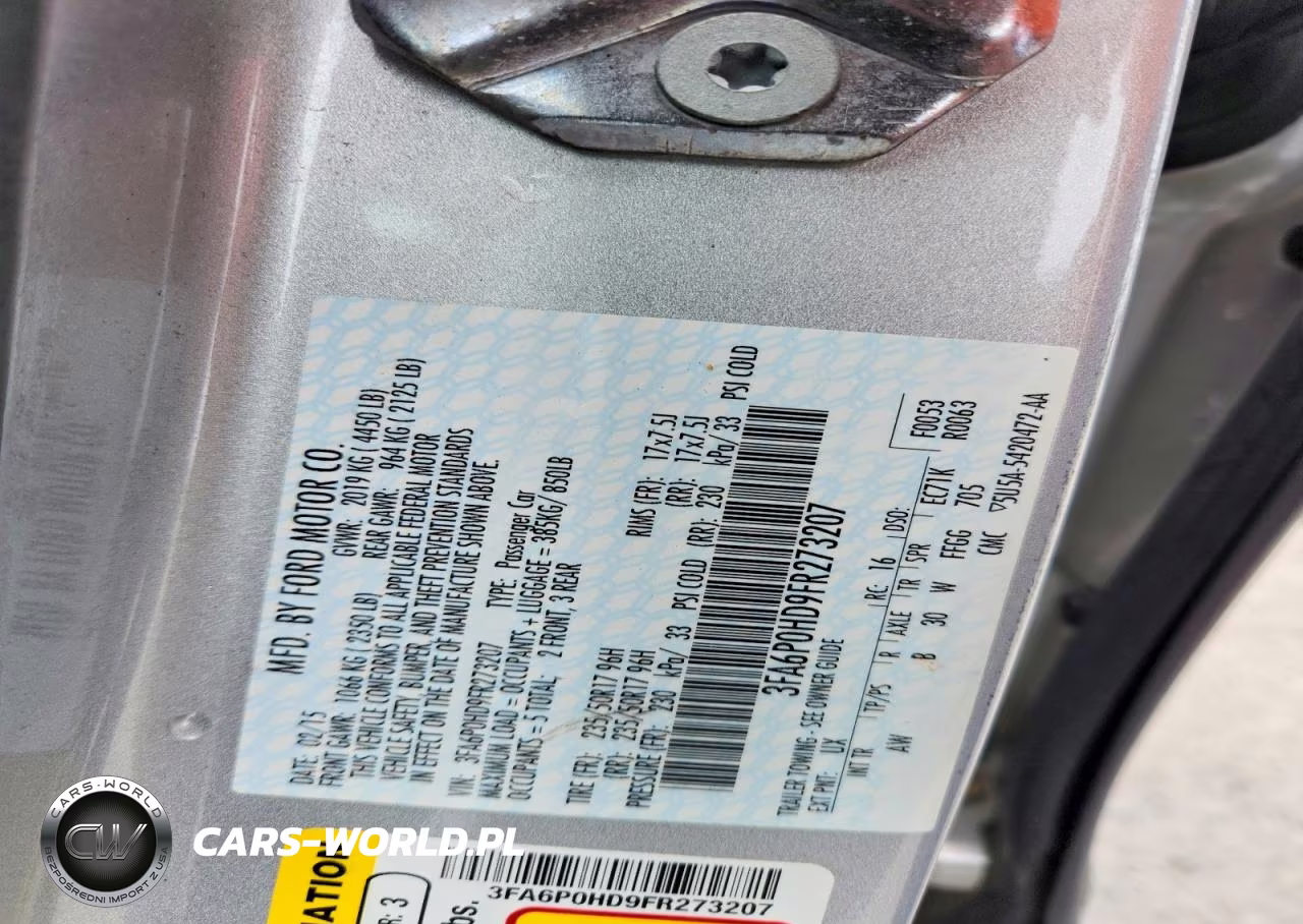 2015 Ford Fusion Se VIN:3FA6P0HD9FR273207 - 12