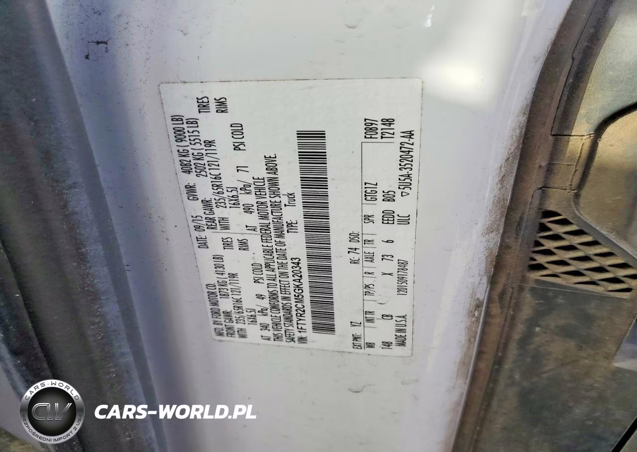 2016 Ford Transit T-250 Delivery Van VIN:1FTYR2CM5GKA20343 - 13