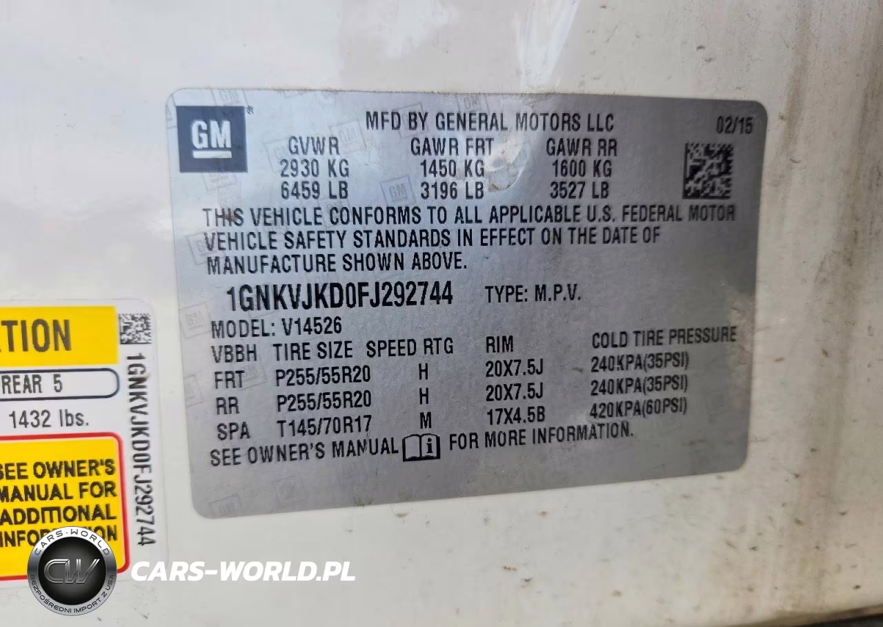 2015 Chevrolet Traverse Ltz VIN:1GNKVJKD0FJ292744 - 13
