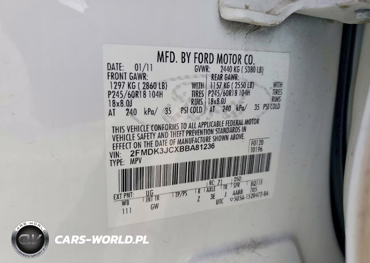 2011 Ford Edge Sel VIN:2FMDK3JCXBBA81236 - 13
