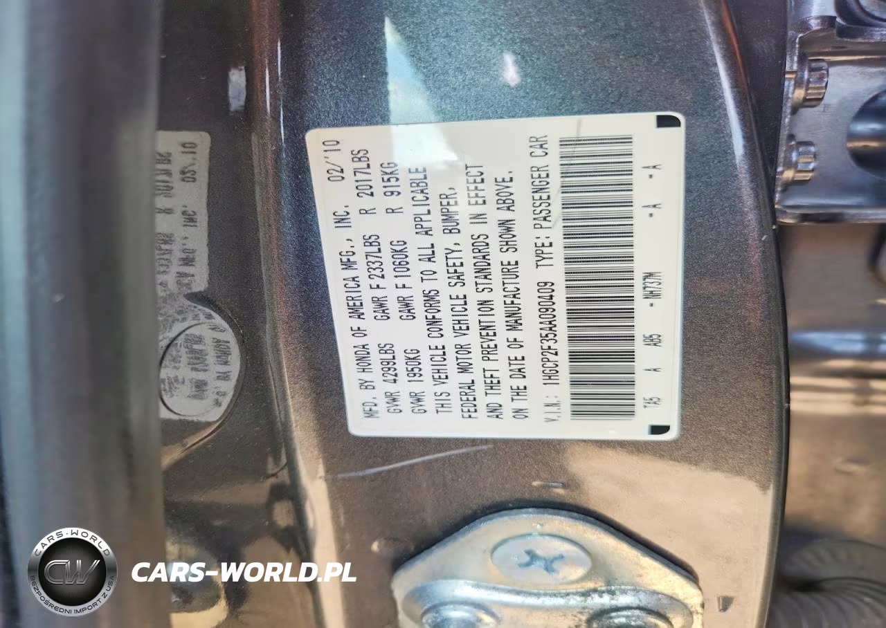 2010 Honda Accord Lx VIN:1HGCP2F35AA090409 - 12