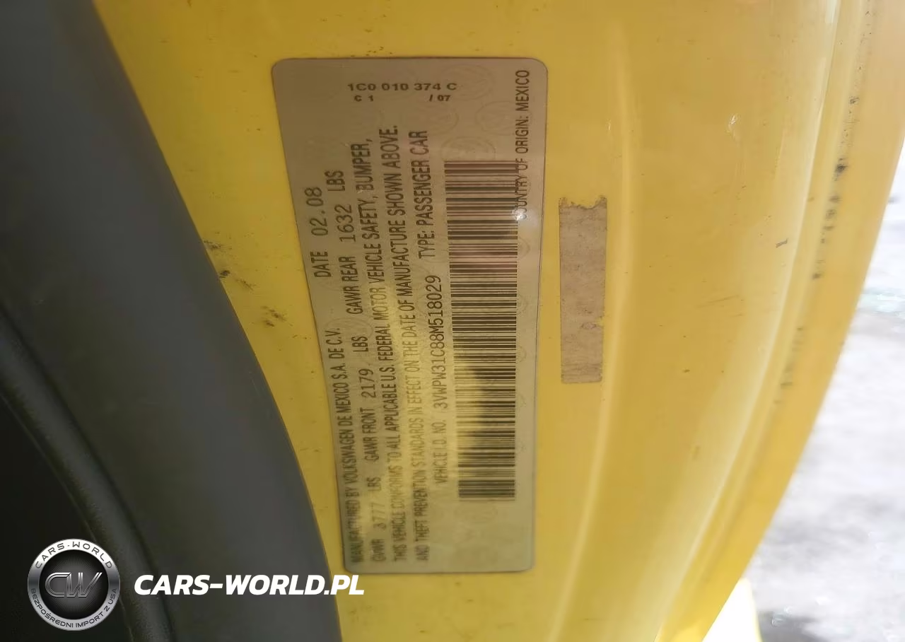 2008 Volkswagen New Beetle S VIN:3VWPW31C88M518029 - 12