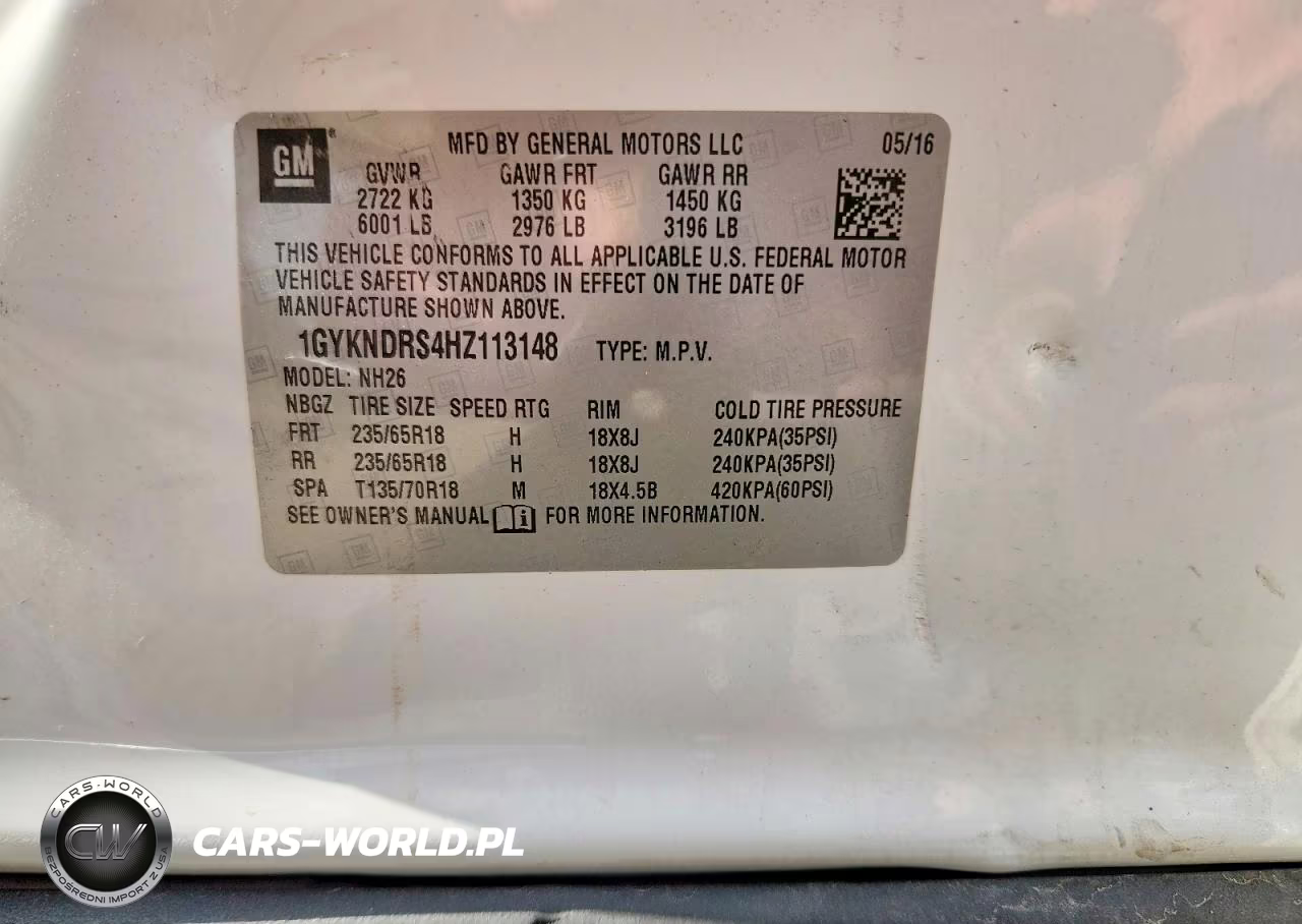 2017 Cadillac Xt5 Luxury VIN:1GYKNDRS4HZ113148 - 13