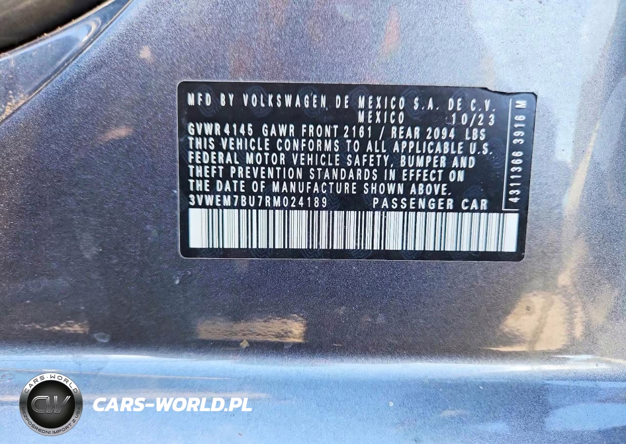 2024 Volkswagen Jetta Se VIN:3VWEM7BU7RM024189 - 12