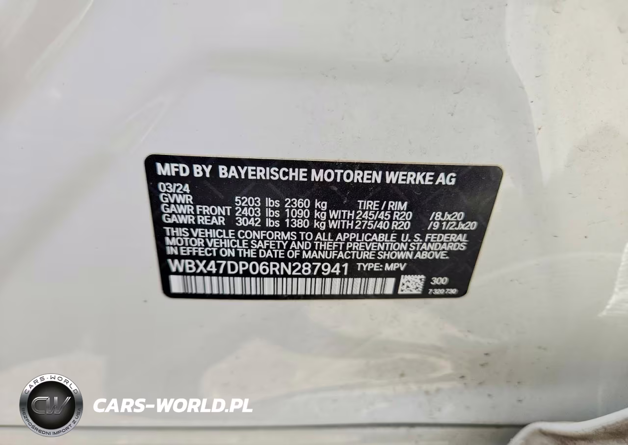2024 BMW X3 Sdrive30I VIN:WBX47DP06RN287941 - 12