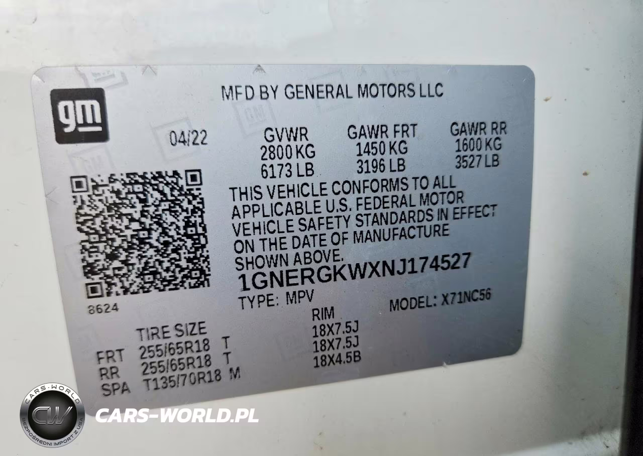 2022 Chevrolet Traverse Lt VIN:1GNERGKWXNJ174527 - 13
