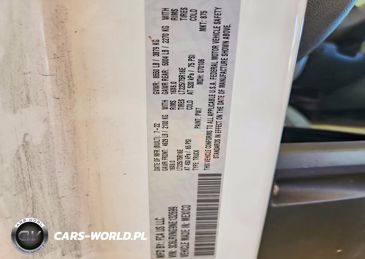 2022 Ram Promaster 1500 1500 Standard VIN:3C6LRVNG9NE132699 - 13