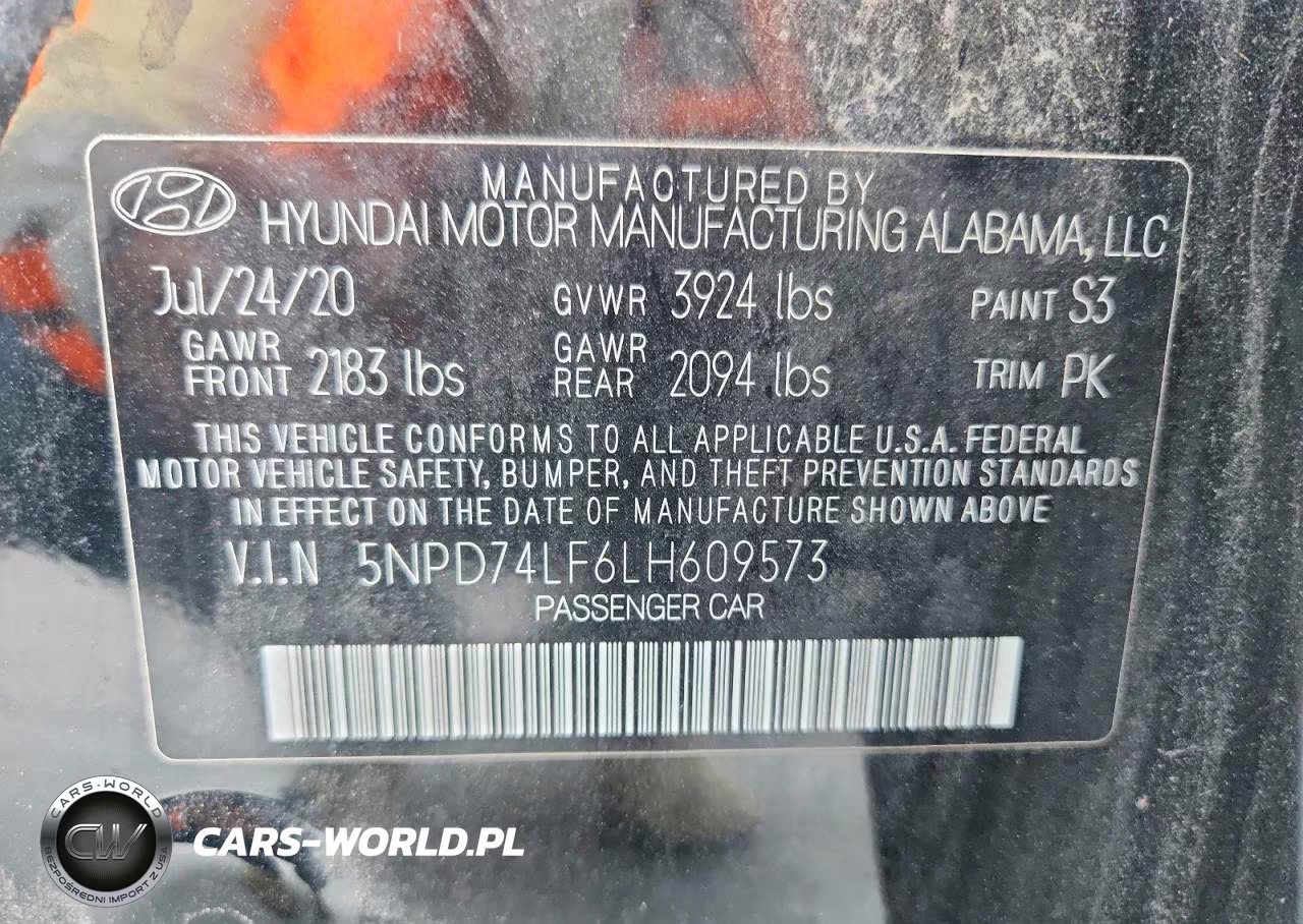 2020 Hyundai Elantra Se VIN:5NPD74LF6LH609573 - 12