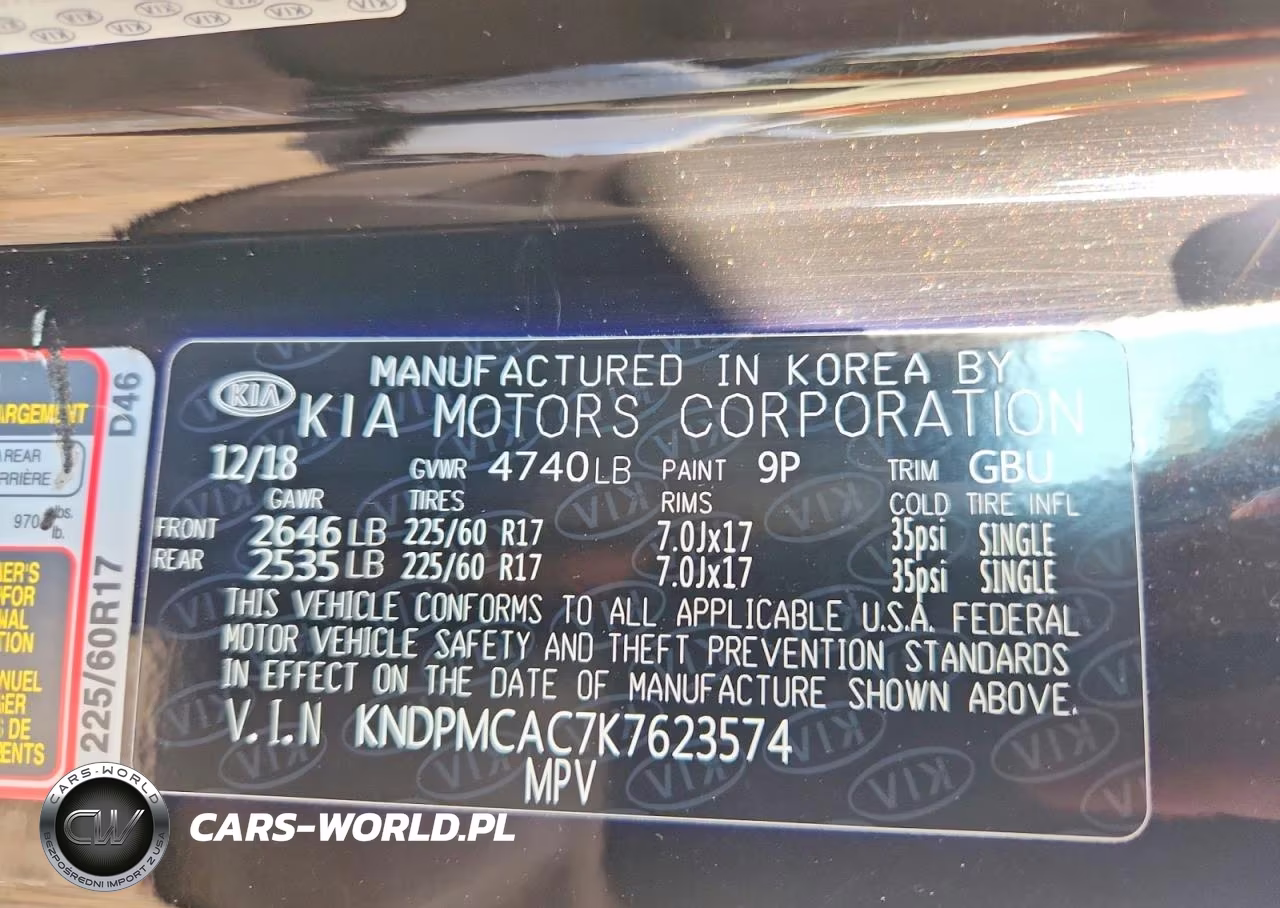 2019 Kia Sportage Lx VIN:KNDPMCAC7K7623574 - 13