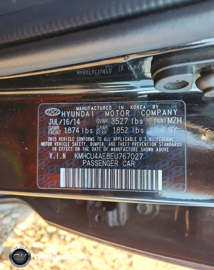 2014 Hyundai Accent Gls VIN:KMHCU4AE8EU767027 - 13